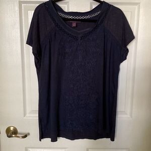 Women’s Gloria Vanderbilt Sleeveless Tunic Top, Navy, Size Medium